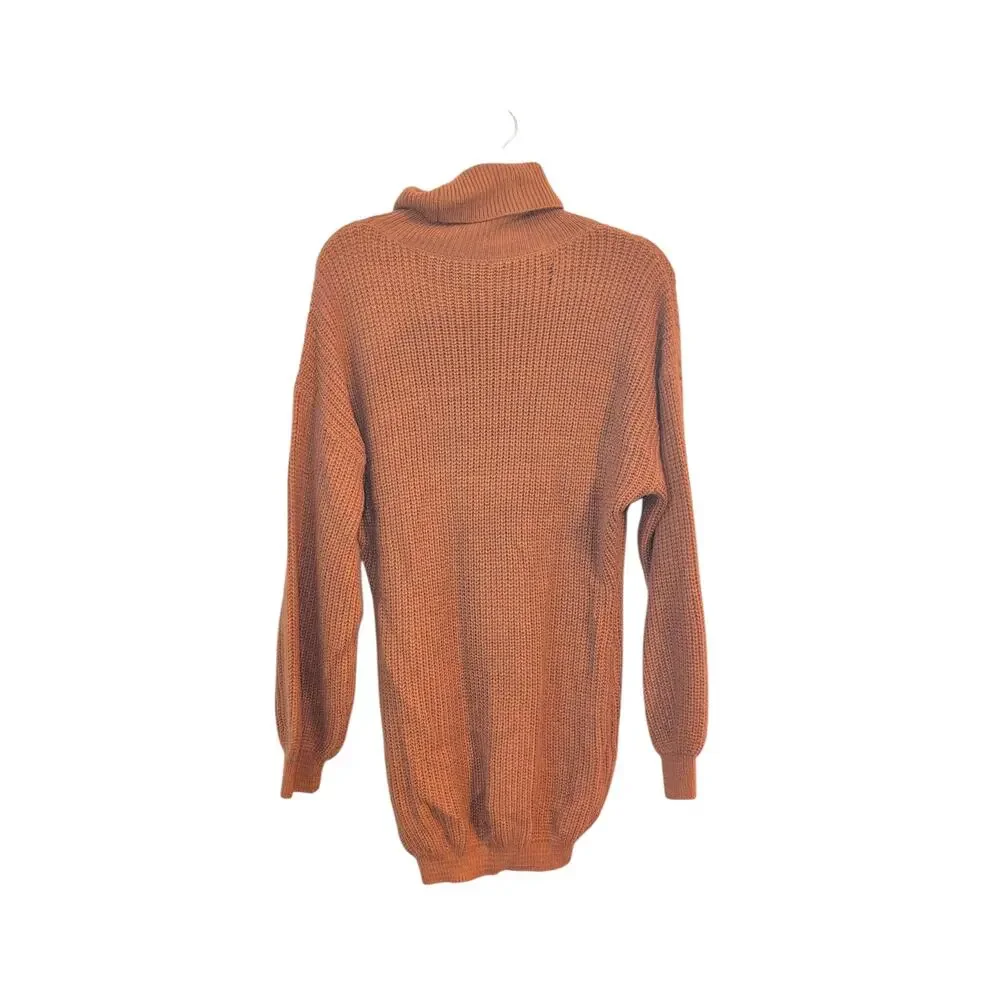 Hera Collection Orange Tunic Sweater dress Size Medium - Picture 2 of 2